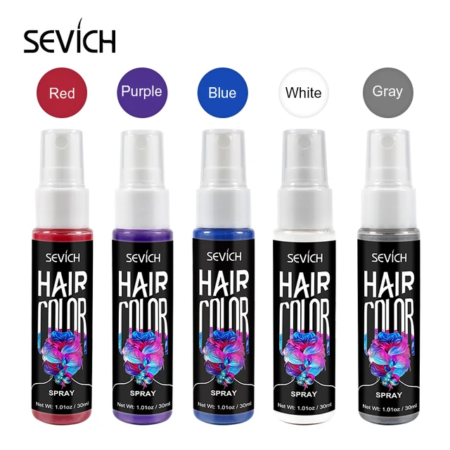 Sevich 30ml One off Liquid Spray Hair Dye 5 Colors Temporary Non toxic DIY Hair Color