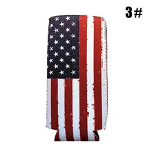Горячие тонкие банки 12 унций американский флаг тонкие крышки рукава патриотические звезды полосы NDS