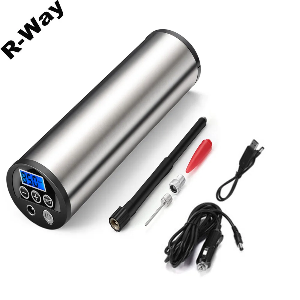 R-Way 150PSI мини-насос электрический портативный автомобильный велосипед DC 12 В