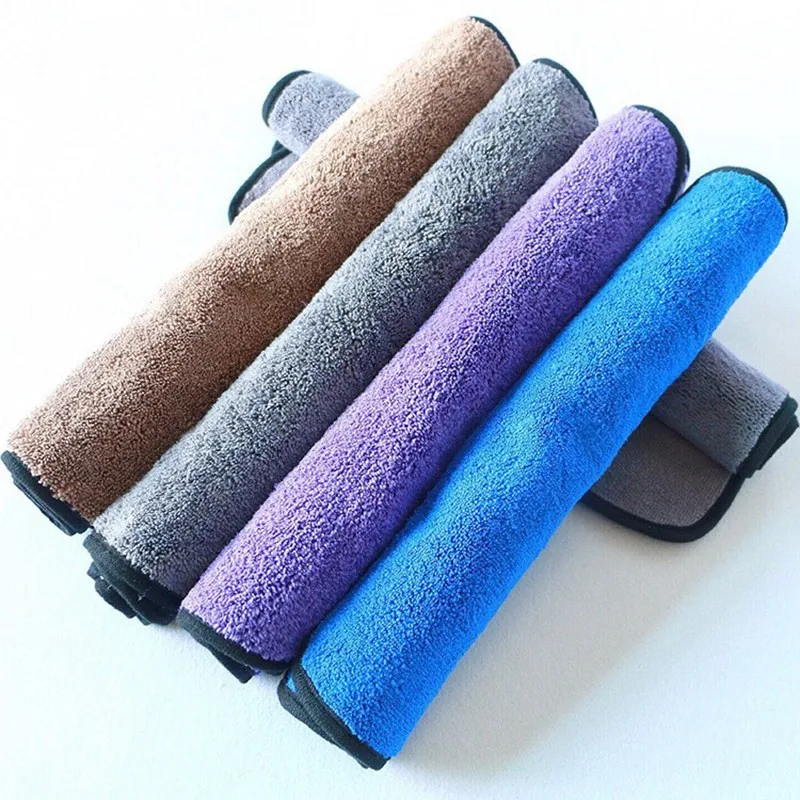 

Car Cleaning Cloth 40x40cm Car Care Polishing Wash Towels Plush Microfiber Washing Drying Towel Strong Thick Polyester Fiber