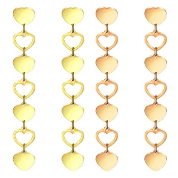 

2020 Sale Fashion jewelry Simple Long Titanium steel Shaped Heart Earrings Crystal from Swarovskis 2 Colors Fit Women