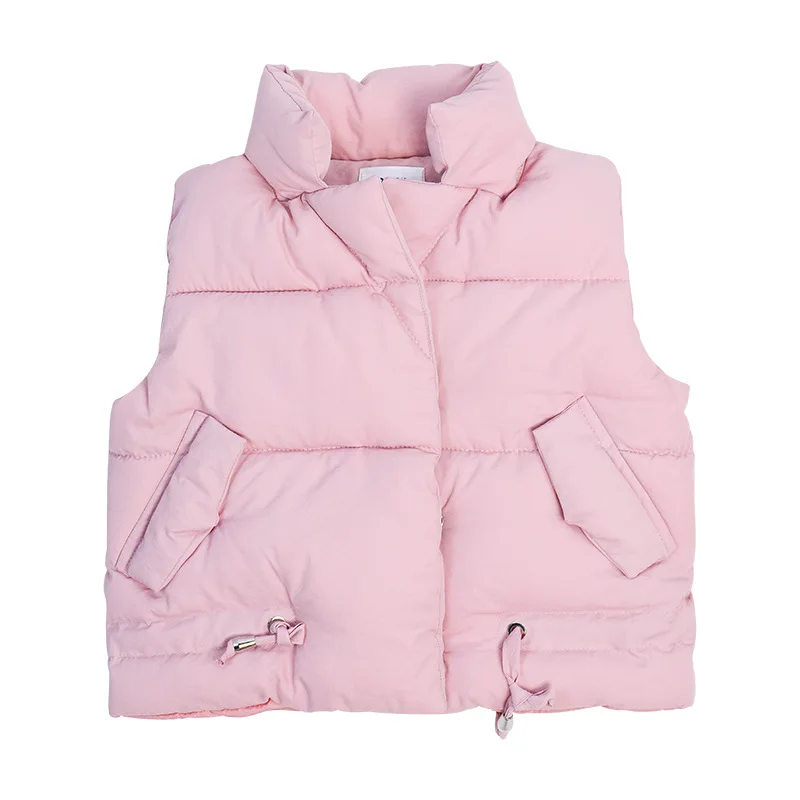 

2019 Autumn And Winter New Korean Children 's Clothing 's down Vest Girls Collar Cardigan liner kids cloth