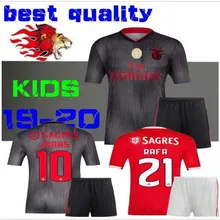 Новинка; Детский комплект; Benfica JONAS; Футбольная Футболка для дома; JOAO FELIX RAFA Pizzi Salvio Raul Jimenez; Детская футбольная рубашка; 19, 20