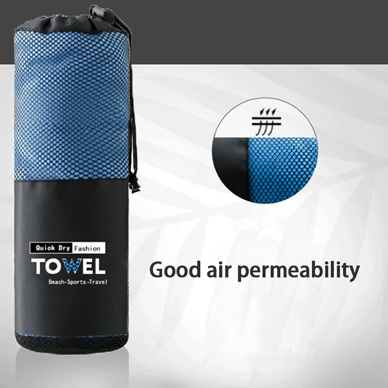 Sports Microfiber Towel Jogging Quick Drying Pocket Portable Ultra Light Absorbent Swimming Pool Gym Fitness Yoga Beach