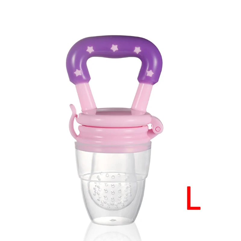 Свежие фрукты еда дети ниппельная кормушка безопасная поилка молоком для ребенка соска для бутылочки Nibbler Прямая - Цвет: Purple L
