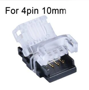 4pin 10mm Светильник с зажимом для светодиодных лент 2pin 3pin 4pin 5pin 6pin Hippo-M Разъем для DIM CCT RGB RGBW RGB+ CCT светодиодные ленты для проводов 5 шт - Испускаемый цвет: 4pin 10mm