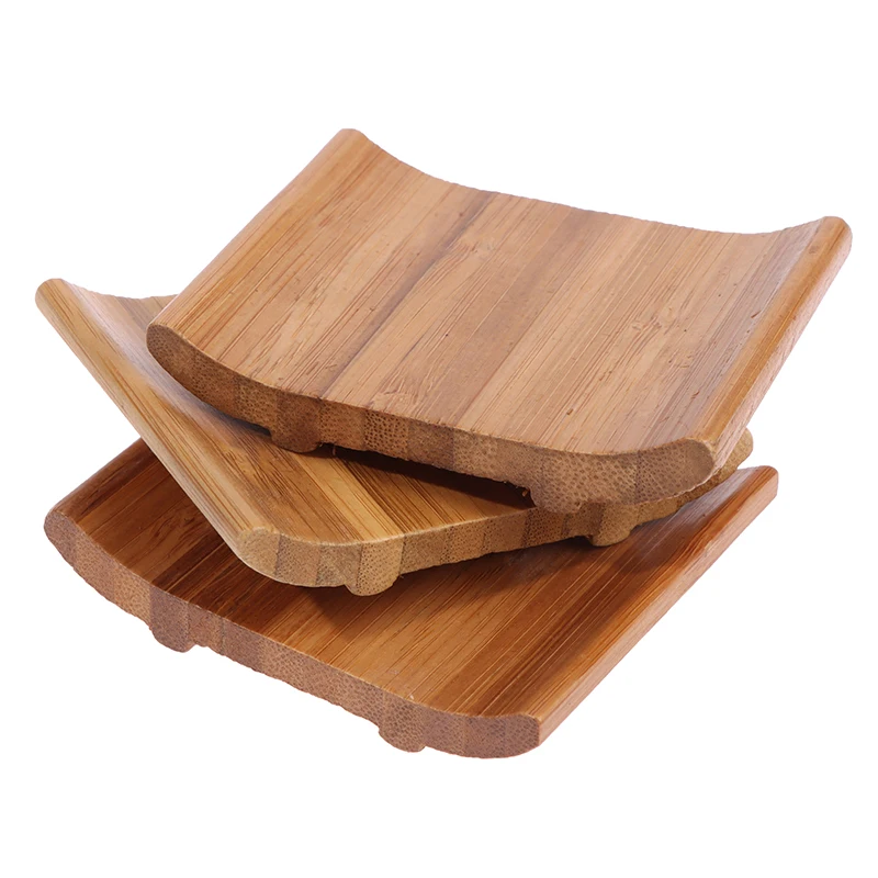 Nutural-soporte para jabón de bambú, bandeja para platos, esterilla de té de almacenamiento Vintage elegante para el hogar, baño, cocina, contenedor portátil para jabonera