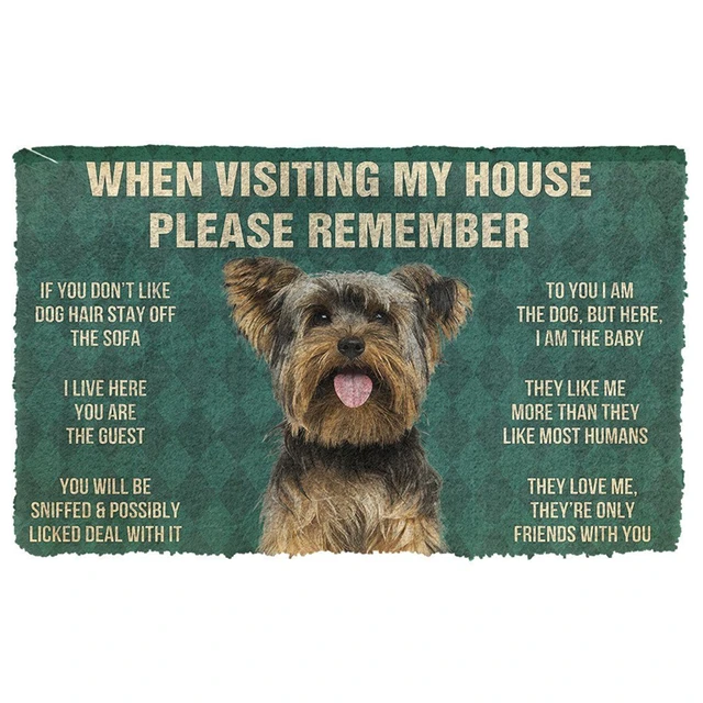 Please Remember Boston Terrier House Rules Custom Doormat Decor Print Carpet Soft Flannel Non-Slip Doormat for Bedroom Porch 3