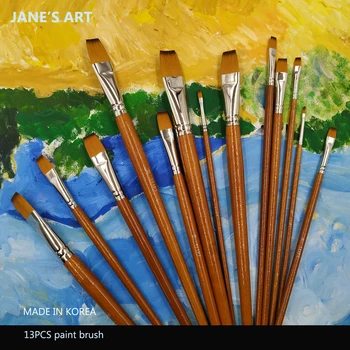 

13pcs Paint Brush Set for Acrylic Painting and Oil Painting High Quality Paint Pens made in Korea paint brushes sets