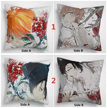 

Yakusoku no Neverland Emma Ray Norman Anime Two Sided Pillow Cushion Case Cover