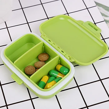 

Portable Pill Box 3 Grids Mini Pill Case Medicine Tablet Pill Container Pill Organizer Cases Travel Medicine Case Splitters