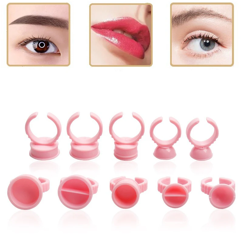 

Wholesale100Pcs Disposable Eyelash Extension Glue Rings Eyelash Extension Glue Holder Holder glue container Tattoo Pigment