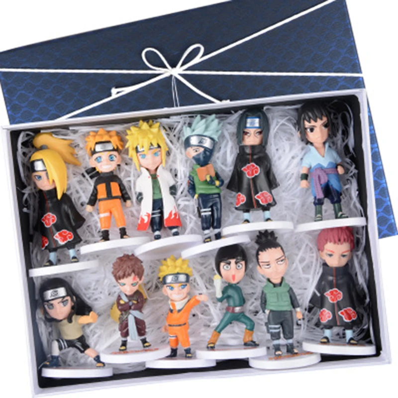 

ELBCOS Naruto Kakashi Lee Neji Gaara Sasuke Nara Shikamaru Itachi Deidara 10-12com Q ver. Model Action Figure Toys