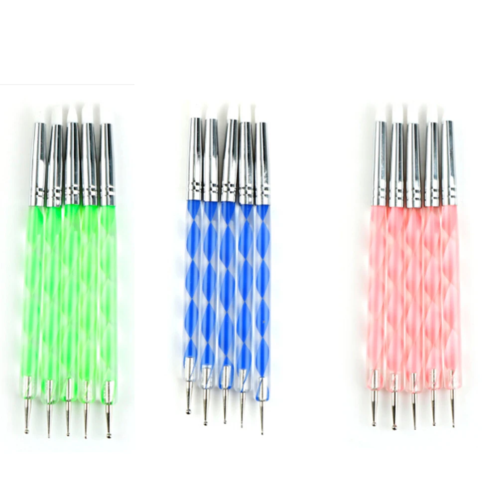 5 Pcs 2 Way Pottery Clay Ball Styluses Tools Polymer Modeling Sculpture Tool Nail Art Shapers Dotting | Игрушки и хобби