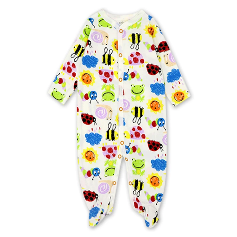 Newborn Clothing Baby Boys Babies Girls Footed Sleep Pajama 3-12 Months Infant Jumpsuit