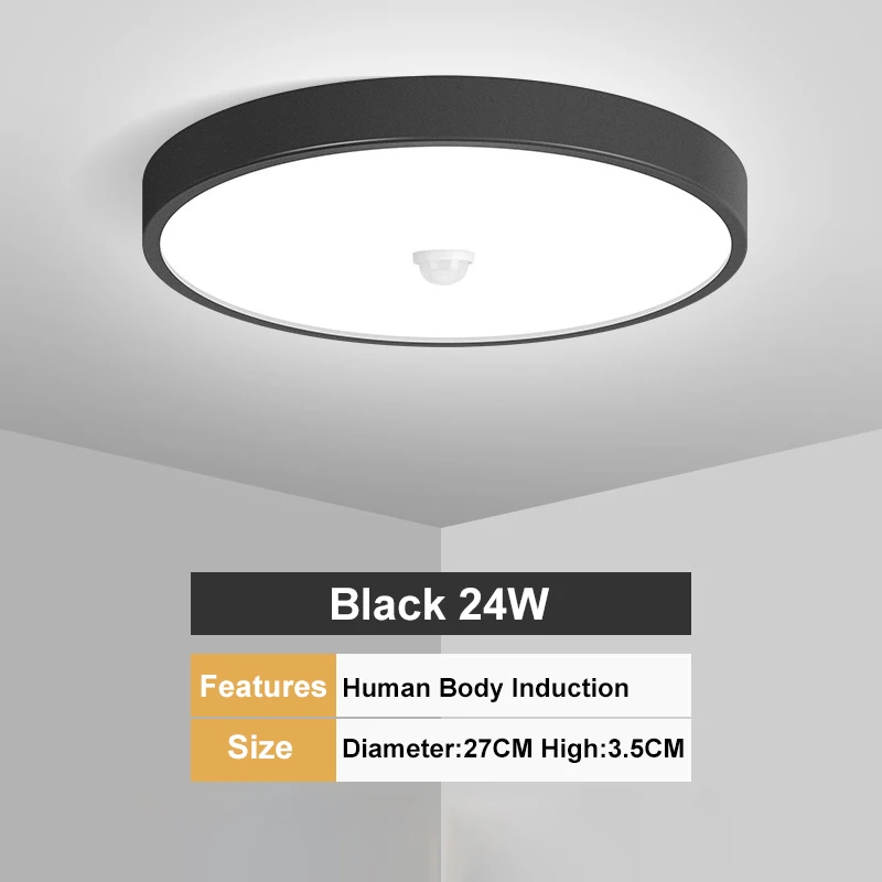 fall ceiling light LED Automatic Sound Control Sensor Detector Ceiling Light 24W 220V White Light For Stair Hallway Night Light Pathway Lampada drop ceiling lights Ceiling Lights