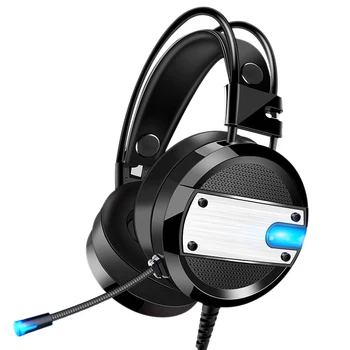 

Wired Gamer Headset Deep Bass Gaming Headphones with Microphone LED Light for PC Laptop Computer