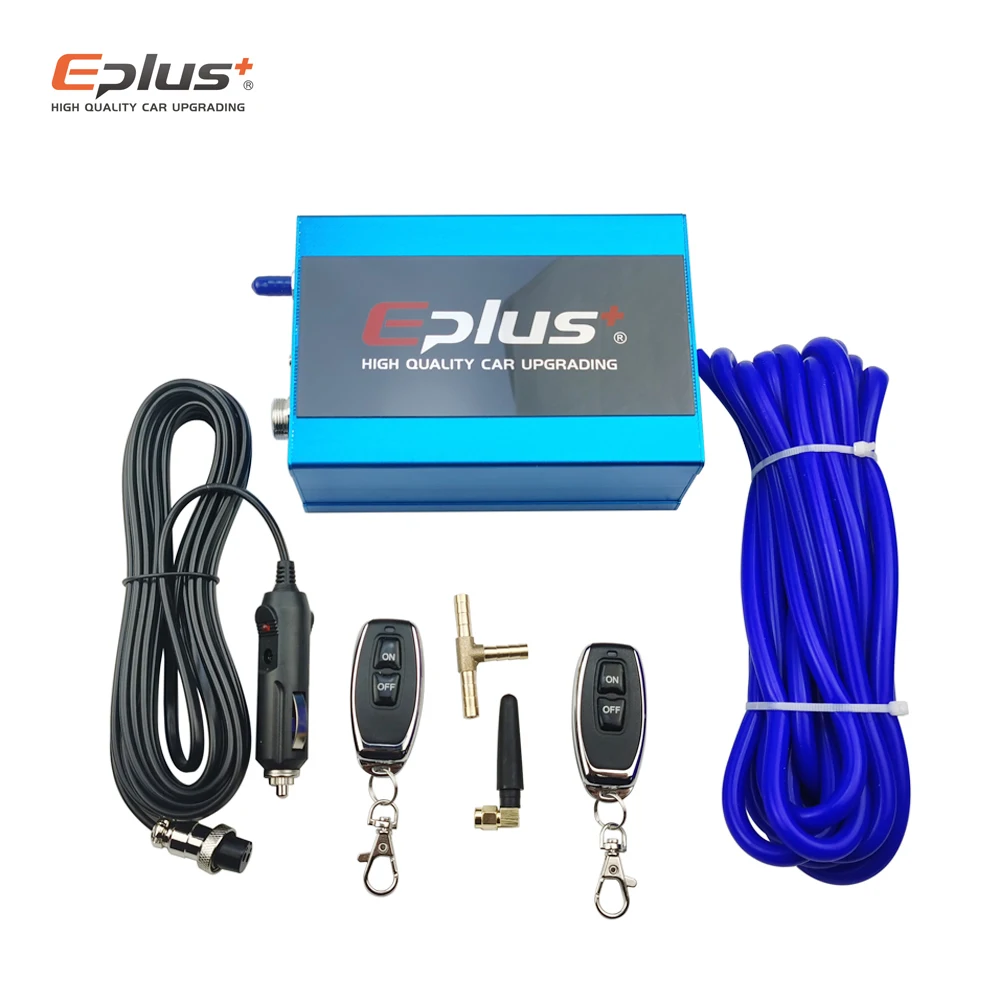 Car Exhaust Pipe Vacuum Pump Variable Valve Mufflers Remote Control Stainless Steel Universal T Shape One In Two Out 63MM exhaust muffler tip exhaust trim pipe exhaust pipe muffler exhaust pipe valve kit exhaust control valve exhaust pipe valve