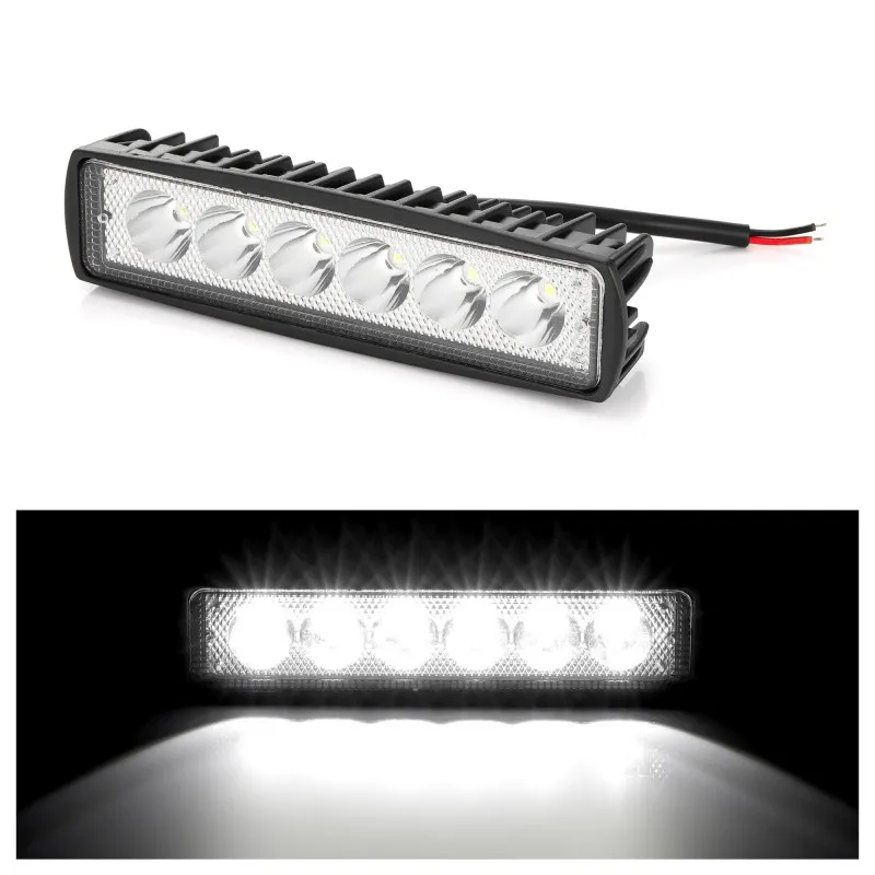 

6x1.9x1inch 18W 12V Driving Fog Offroad LED Work Car Light LED Universal Car 4WD led beams Work Light Bar Spotlight Flood Lamp