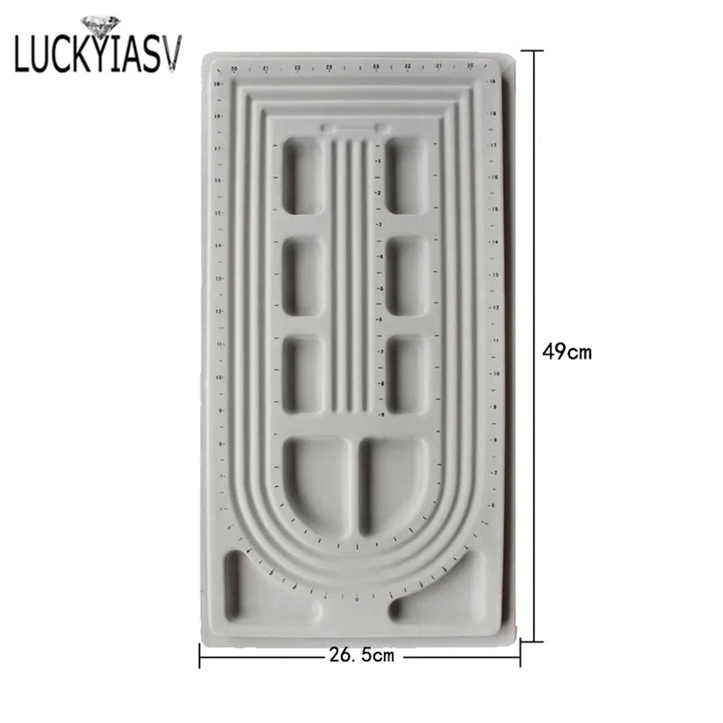 49x26.5cm DIY Инструменты для начинающих бисер 108 бусины дизайн пластина браслет пластина из бисера серийная модель шаблон Ювелирный инструмент дисплей - Цвет: 49x26.5cm