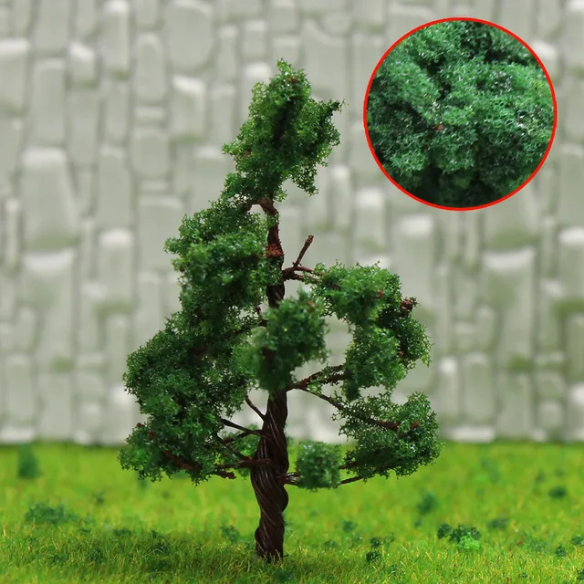 D4316 50pcs/100pcs N Scale Model Trees 1:150 Iron Wire Model Trees Green 38mm Train Layout Set