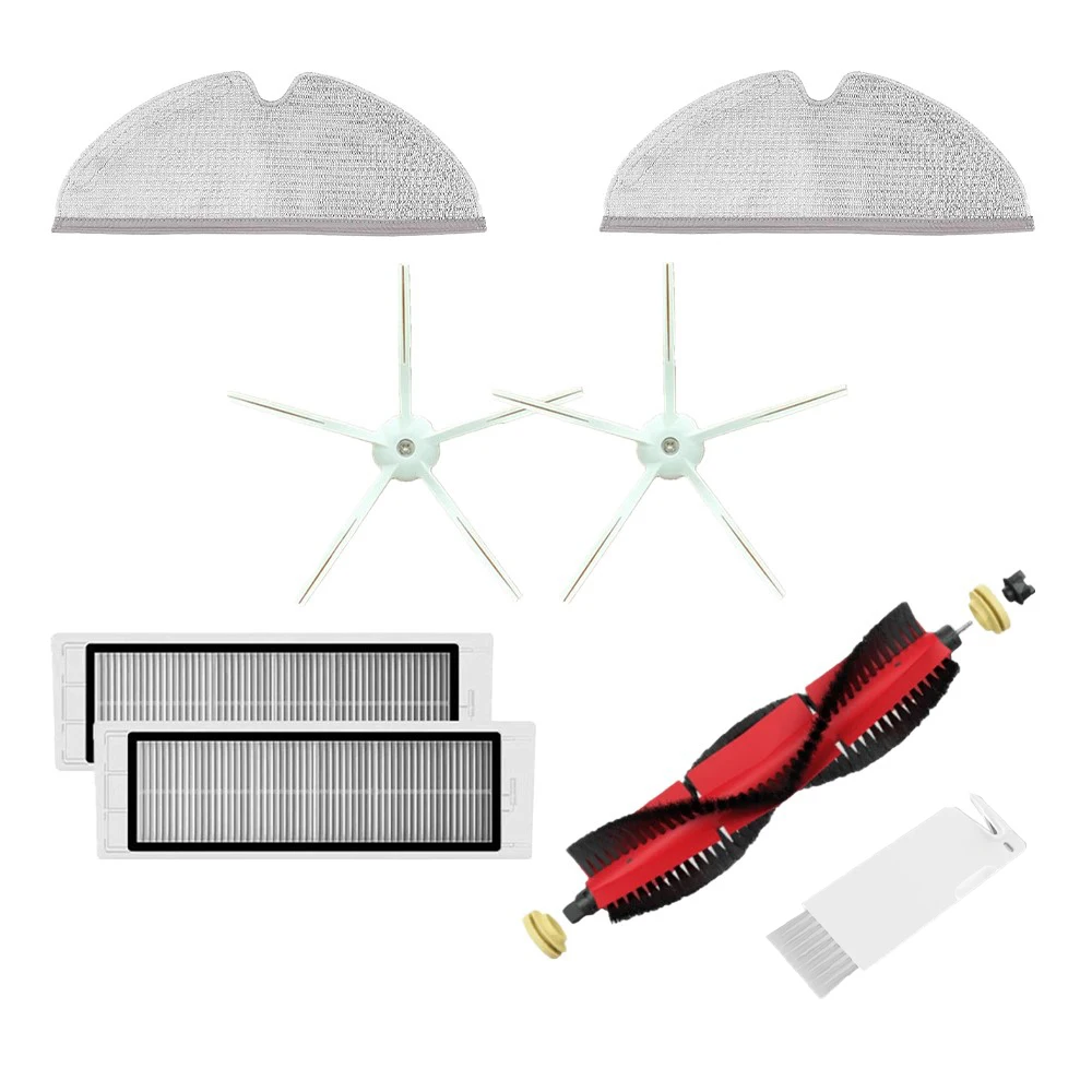 Replacement Parts Kit For Roborock S6, S50, S6 MaxV, E4 - Main Brush, Side Brushes, Filters