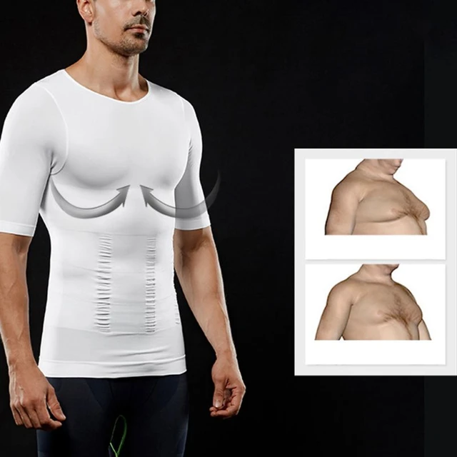 Compression Short Sleeve T-shirt Body Shaper Slimming Corset Muscle Waist Undershirt Posture Correct Underwear - Shapers - AliExpress