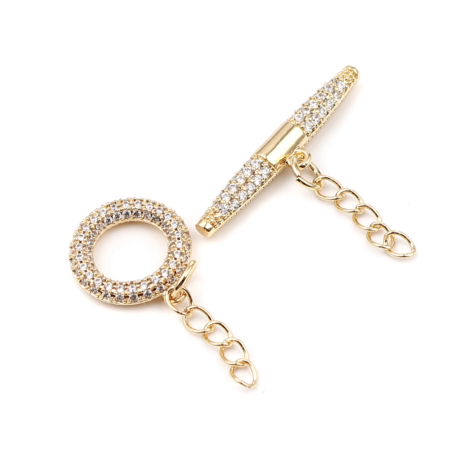 1 Set Copper 18K Gold Toggle Clasps Rectangle Filled Circle Ring Clear Rhinestone Micro Pave Buckle DIY Bracelet Jewelry Making 3 H5327cffc1ce04e5596c2dede6049ec41N