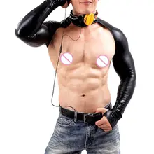 Мужские сексуальные рукава Болеро клуб мотоцикл костюм Клубная одежда