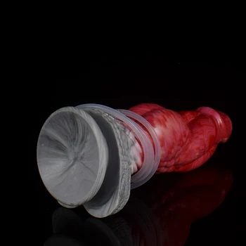 FAAK New Thick Knot Squirting Dildo With Suction Cup Silicone Ejaculate Penis Syringe Anal Massage Sex Toys For Women Masturbate 5