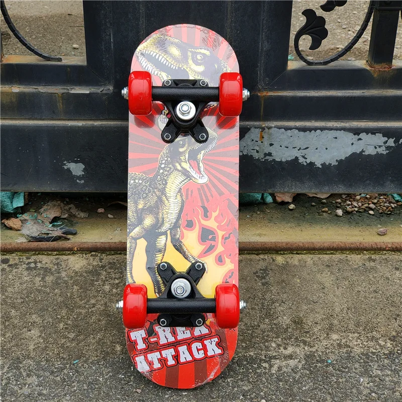 Skateboard 43cm Children Maple Double Rock Kids Longboard skateboard accessories skateboard bearings skateboard tools skateboard lubricating oil skateboard sandpaper skateboard grip tape skateboard wheel skateboard carry bag skateboard bag skateboard car handle glue