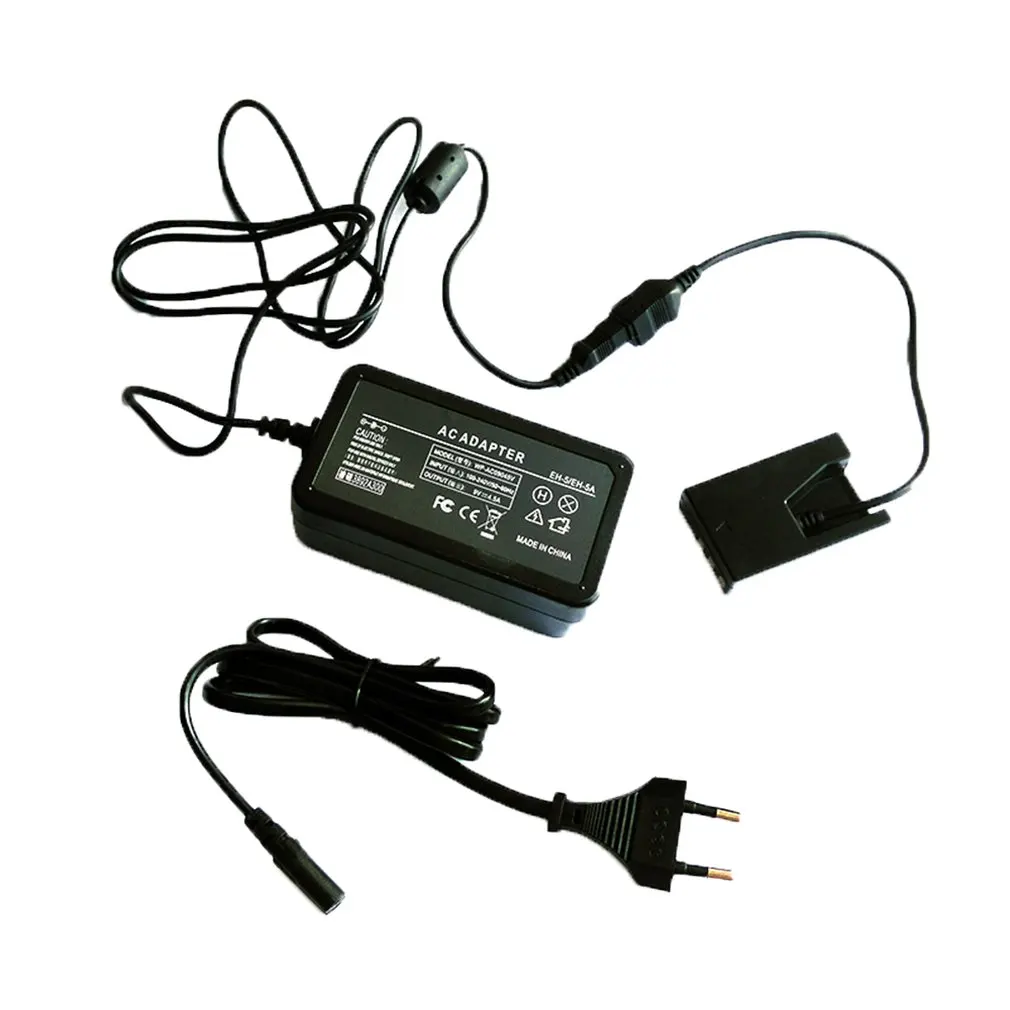 

Digital Camera Power Supply Adapter Charger Cord Cable Kit EH5A+EP-5 for Nikon for DF D5500 D5300 D3300 D3400 5200 Black Durable