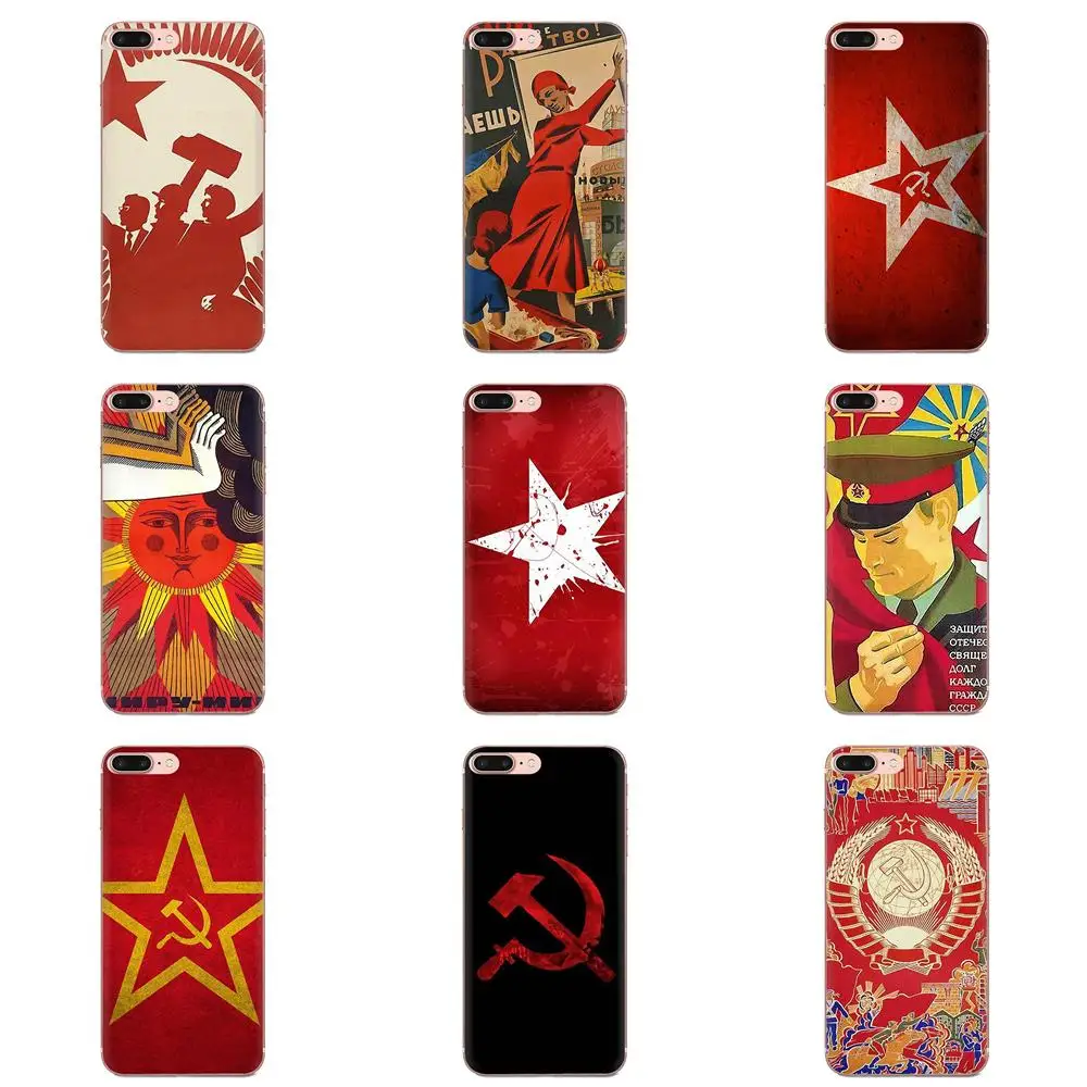 Чехол из ТПУ для Galaxy Note 10 A10E A10S A20S A30S A40S A50S A6S A70S A730 A8S M10S M30S Lite Plus с флагом Советского