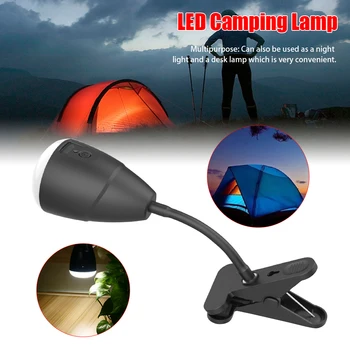 

USB Charging 5W Rotatable Head Clip On Courtyard Night Light Waterproof LED Camping Lamp Portable High Efficiency Desk Garden