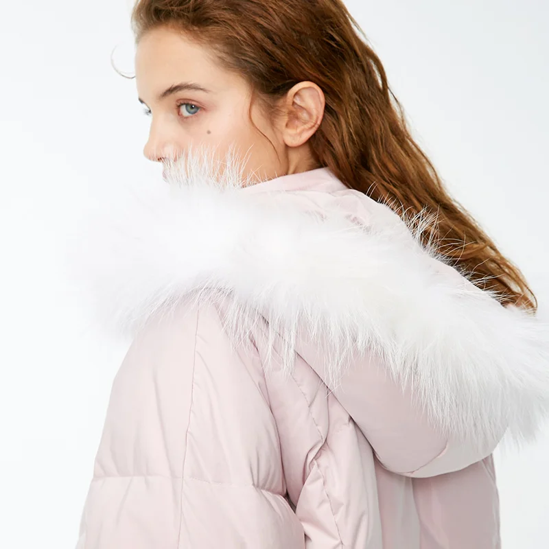 Vero Moda женский меховой воротник с капюшоном галстук-ап свободный пуховик парка пальто | 318423506
