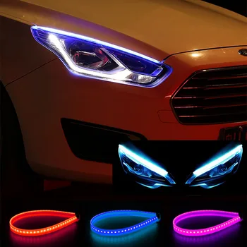 

2x Ultrafine DRL LED Daytime Running Lights Auto Flowing Turn Signal Guide Strip for SEAT Ibiza Leon Toledo Arosa Alhambra Exeo