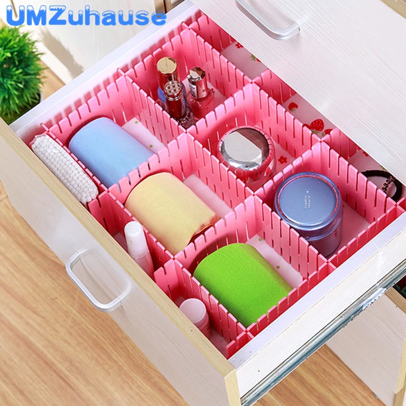 

4PCS Drawer Storage Partition DIY Combination Lattice Assembly Plate Organizers For Socks Sundries Kitchen Home Organization New