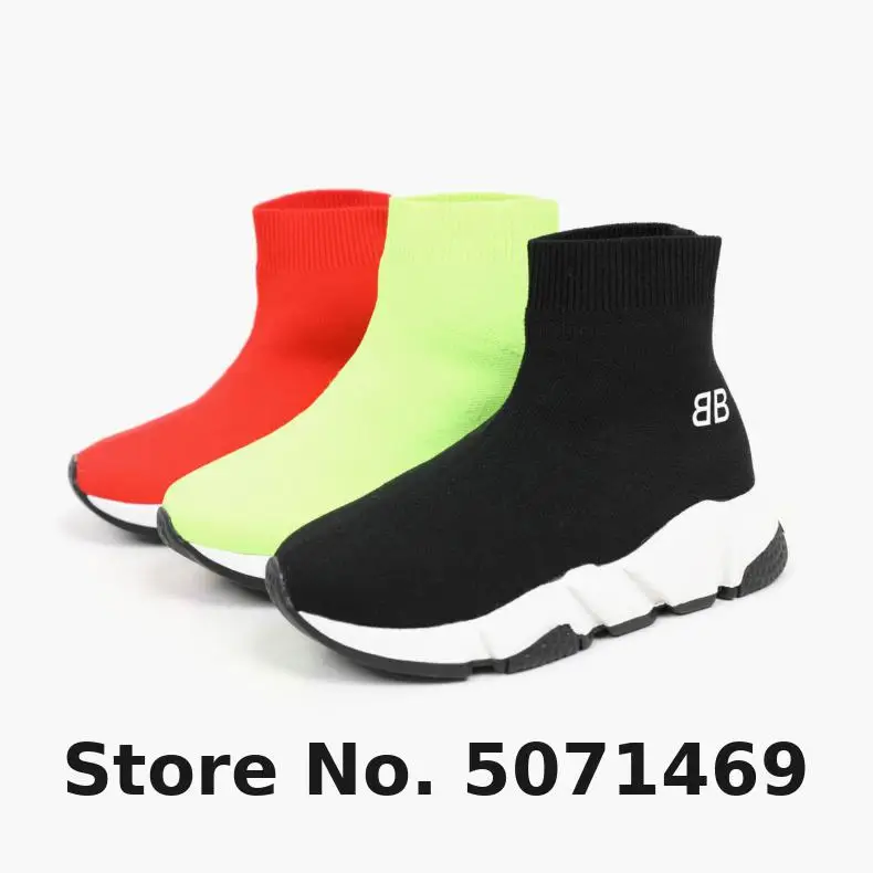 

2019 OLOMLB-balen Mens Womens High Top Mesh Sock Sneakers Casual Fashion Trainers Walking Slip-on Brand Shoes Free Shipping
