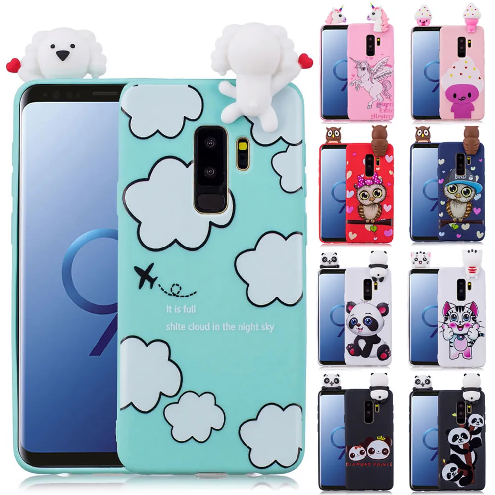 LAPOPNUT Case for Samsung Galaxy A71 A51 J5 A7 A3 A5 2017 A8 A6 Plus 2018 J3 Soft Silicone 3D Cartoon Animal Doll Back Cover | Мобильные