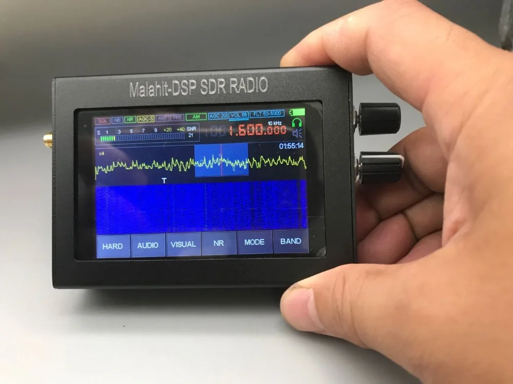 1 шт. 50 кгц 200 мгц 2 ггц малахитовый SDR радио Malahit DSP приемник + 3 5 "сенсорный жк