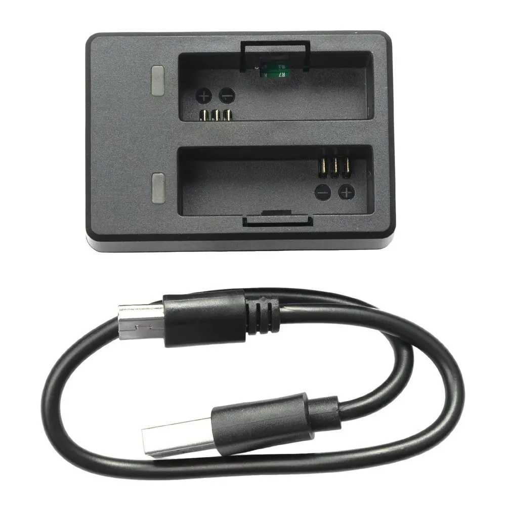 Батарея Зарядное устройство с двумя слотами & usb кабель двойной светодиодный