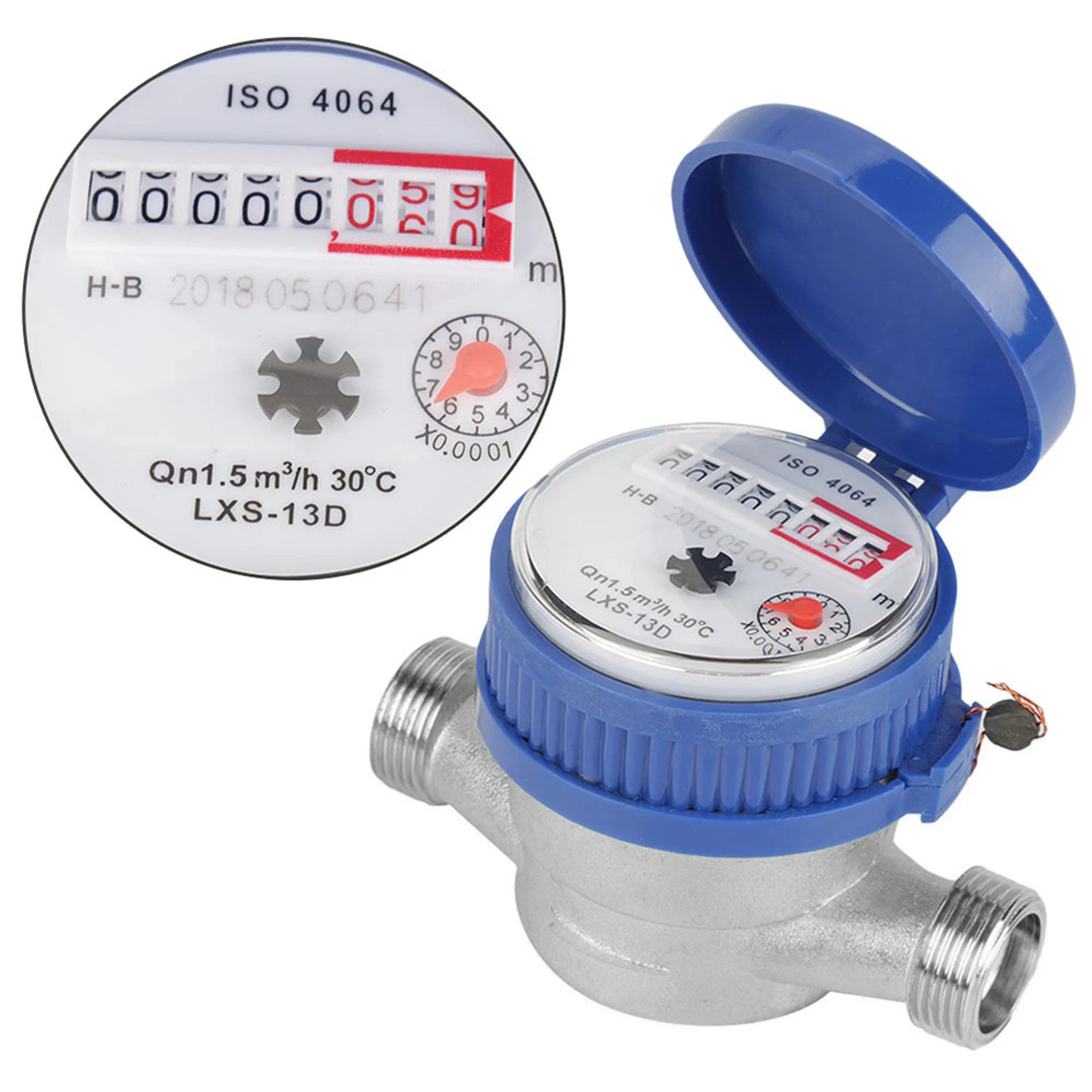 Intelligent Water Meter Household Mechanical Rotor Type Cold Water Meter Pointer Digital Display Combination Meters
