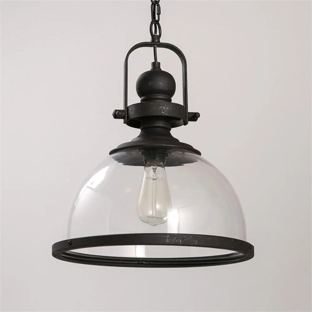 Industrial Glass Vintage Pendant Lamp LED Pendant Lights Lighting Bar Bedroom Dining Living Room Cafe Hanging Lamp Light Fixture