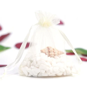

50pc Plain Pearl Yarn Cosmetic Drawstring Pocket Gift Bag Wear-Resistant Multi-Special Optional Packaging Bundle Pocket