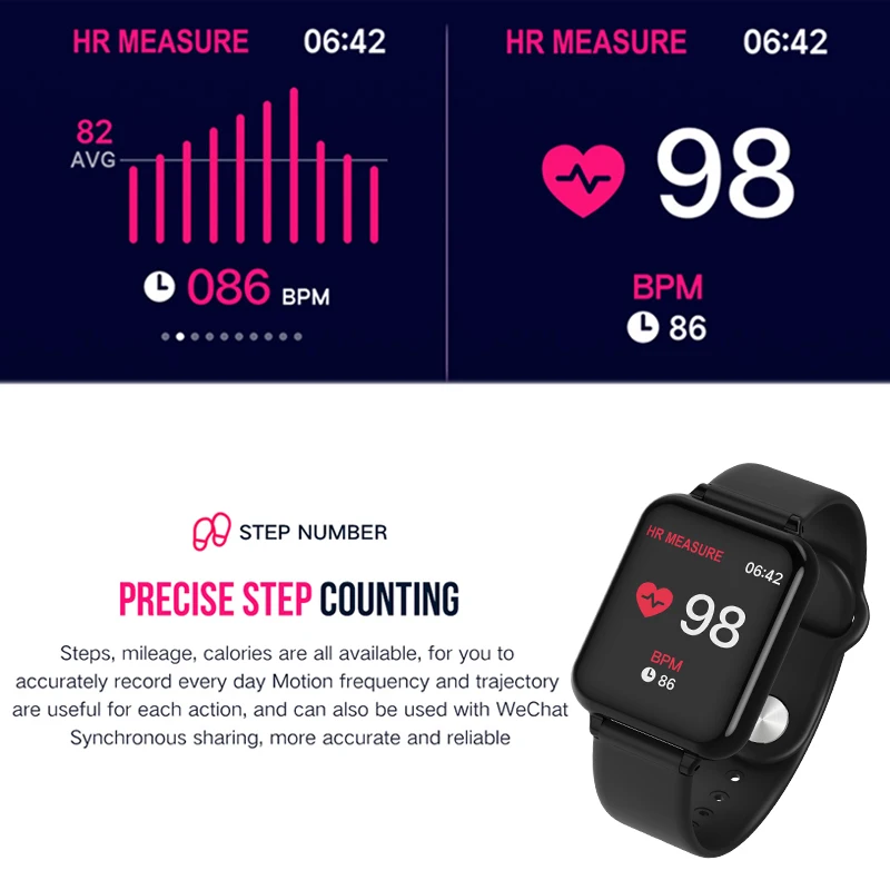 B57 Смарт-часы для измерения артериального давления, фитнес-браслет, часы с монитором сердечного ритма для wo мужчин/мужчин, спортивные Смарт-часы для iphone/Android
