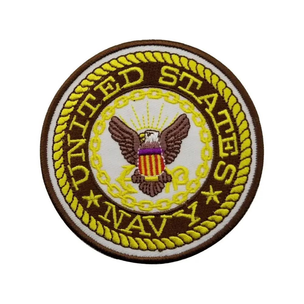 Военные нашивки ВМС США крутая Байкерская аппликация Заказные с рокером спереди