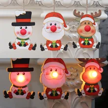 Рождественское украшение красный нос деревянная светящаяся подвеска Рождественская елка украшения Noel Natale Kerst Adornos de Navidad Natal# R35