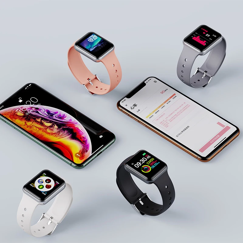 Bluetooth Smart Watch Women Square Screen Long Standby Blood Pressure Weather Forecast SN72 Smart Watch Men for IPhone 11 Xiaomi