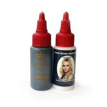 1 бутылка/лот 30 мл клей для плетения волос и 1 бутылка для удаления волос