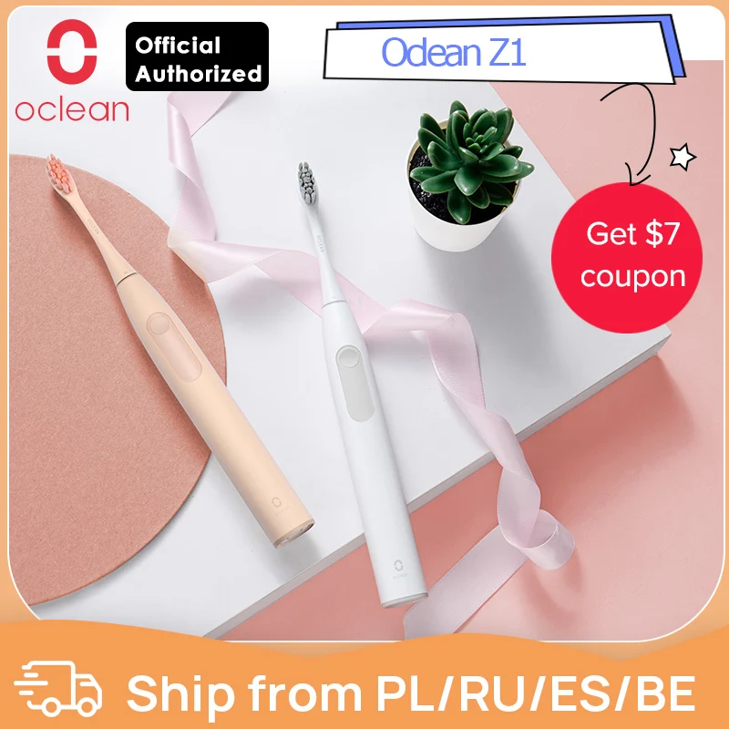 Oclean-Cepillo de dientes eléctrico para adultos modelo Z1, utensilio dental versión global, automático, de carga rápida, ultrasónico, impermeable con IPX7